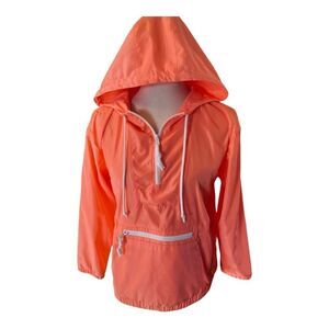 Talbots Orange Hooded Windbreaker Jacket
